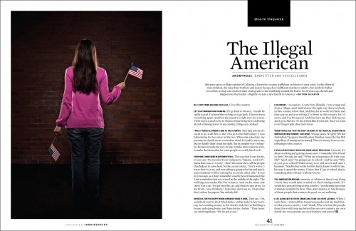 Portrait of an illegal immigrant by photographer John Keatley.