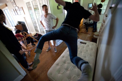 Becker with a high jump