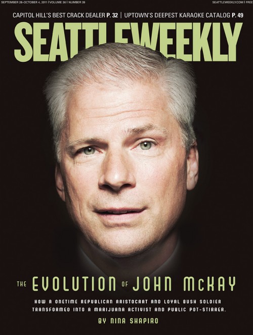 John McKay on the cover of Seattle Weekly. Photo by John Keatley.
