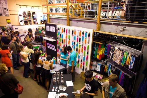 MiiR and ODW merch tables.