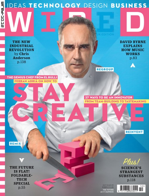 October Cover of Wired UK.  Ferran Adria by John Keatley.