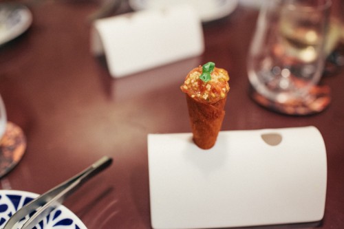 Tomato tartar cone