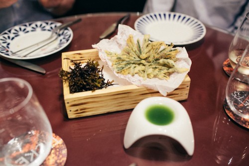 Codium tempura with it's vinagrete jus