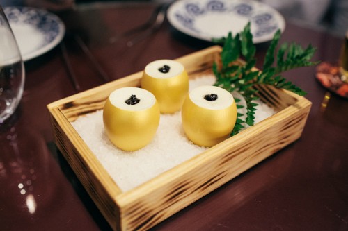 Fried egg with truffled duck fat and potato cream