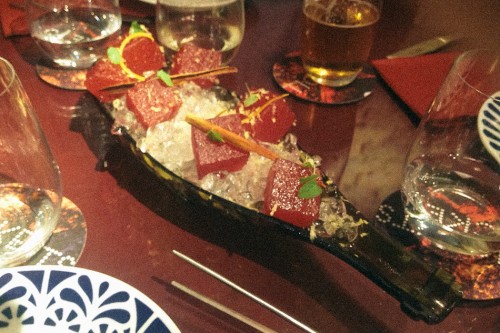 Watermelon infused with sangria