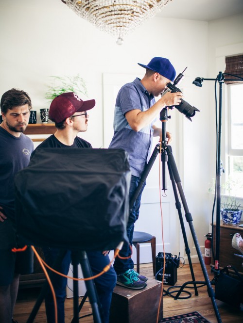 Keatley photographing a drag queen Keatley setting up for the Seattle Humane drag queen shot.