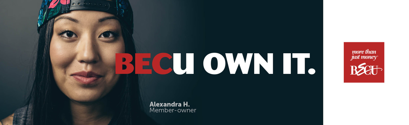 BECU Own It credit union ad campaign. Portraits of members by photographer John Keatley.
