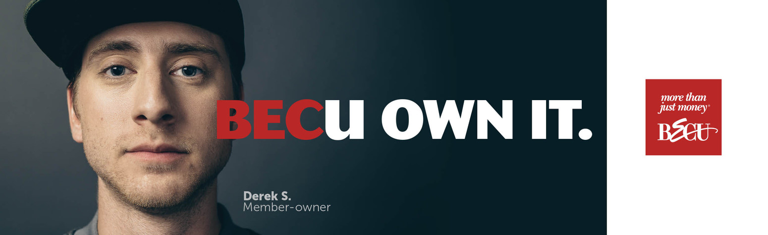 BECU Own It credit union ad campaign. Portraits of members by photographer John Keatley.