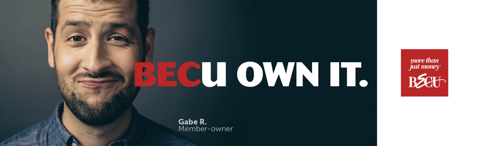 BECU Own It credit union ad campaign. Portraits of members by photographer John Keatley.
