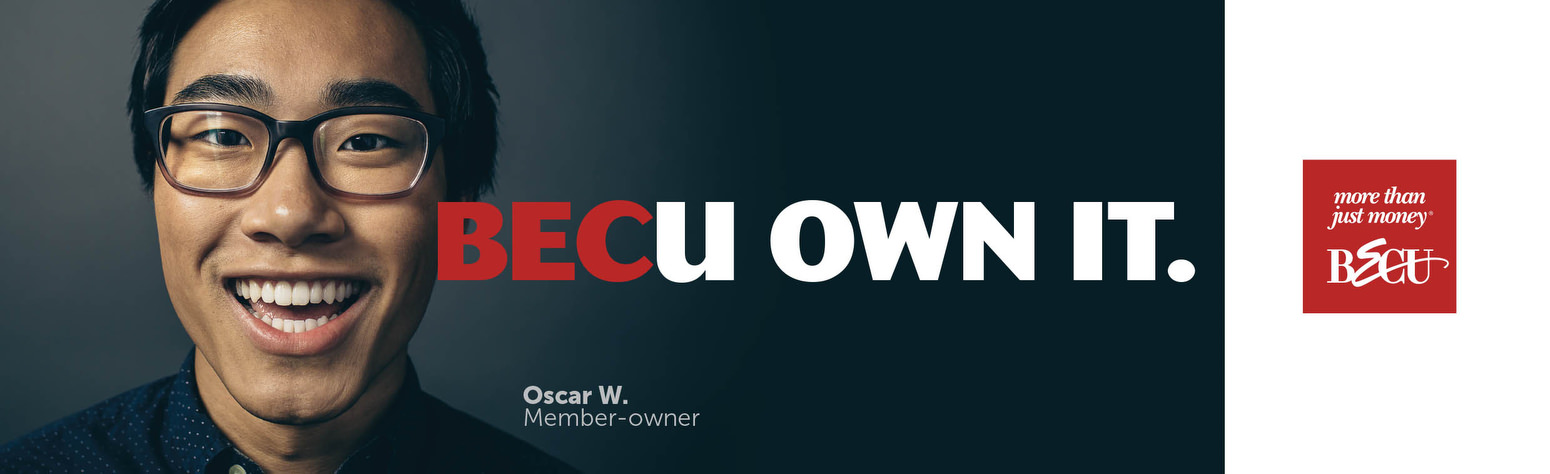 BECU Own It credit union ad campaign. Portraits of members by photographer John Keatley.